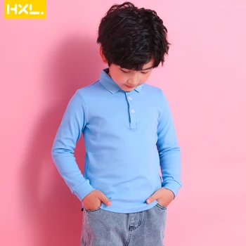 

Boys Polo Shirts Long Sleeve Kids Shirt for Boys Turn-down Collar Tops Tees Baby Boys Shirts 2-16 Years Child Clothes