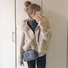 Women Hoodies Autumn Solid Beige Hood Fur Elegant Korean Office Ladies Basic Sweet Sweatshirt Spring Short Fleece Coat Jacket Women Hoodies Autumn Solid Beige Hood Fur Elegant Korean Office Ladies Basic Sweet Sweatshirt Spring Short Fleece Coat Jacket