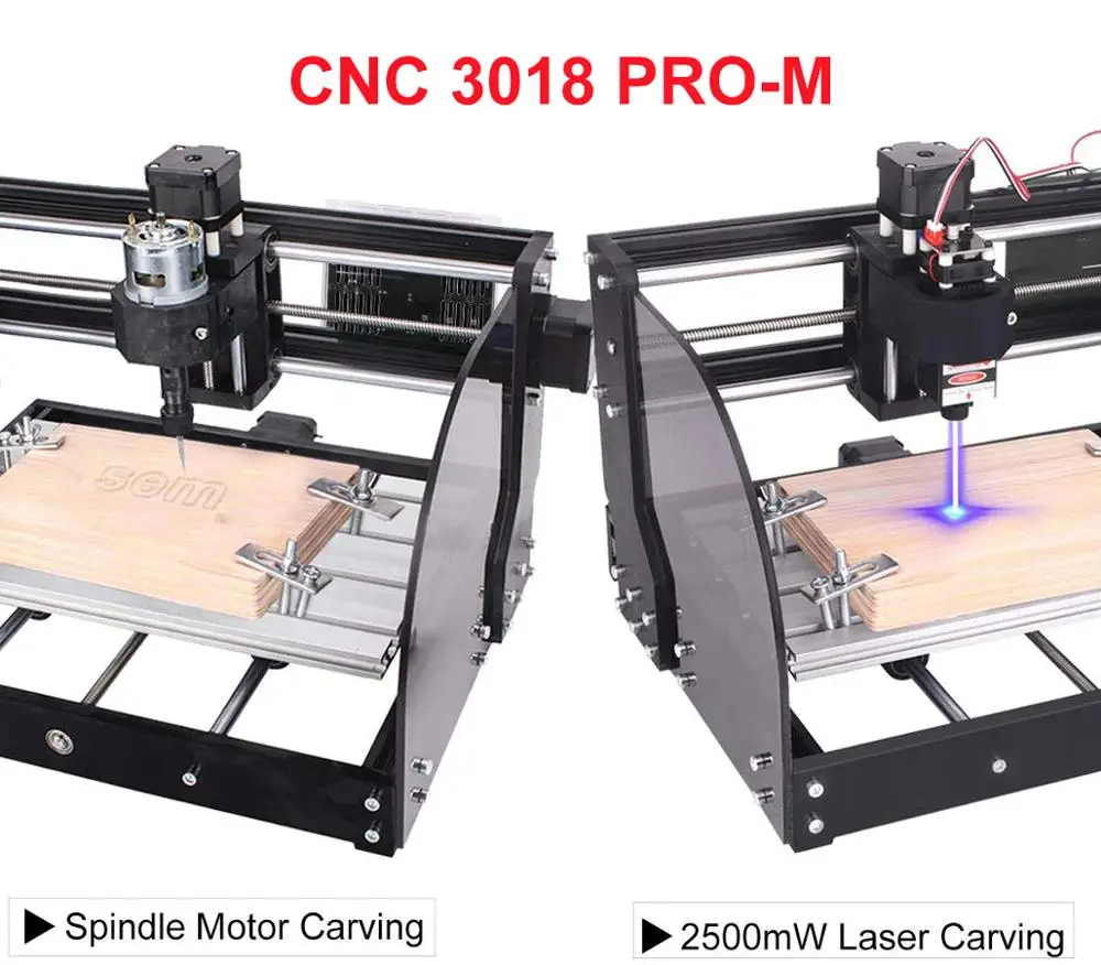 US $199.27 Upgrade Cnc 3018 Pro Max 15w Diy 3axis Laser Engraver Grbl Pcb Milling Machine Wood Router 3018 Pro With Offline