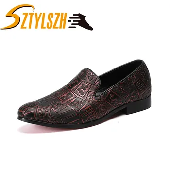 

New Men Trendy Mahjong Loafers Dress Shoes Italy Male Homecoming Prom Party Pageant Wedding Slippers Shoes Moccasins
