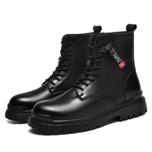 

2021Leather Men Luxury Boots Men Casual Shoes Fashion Polished Luster Boots Men Women Military Tactical Boots
