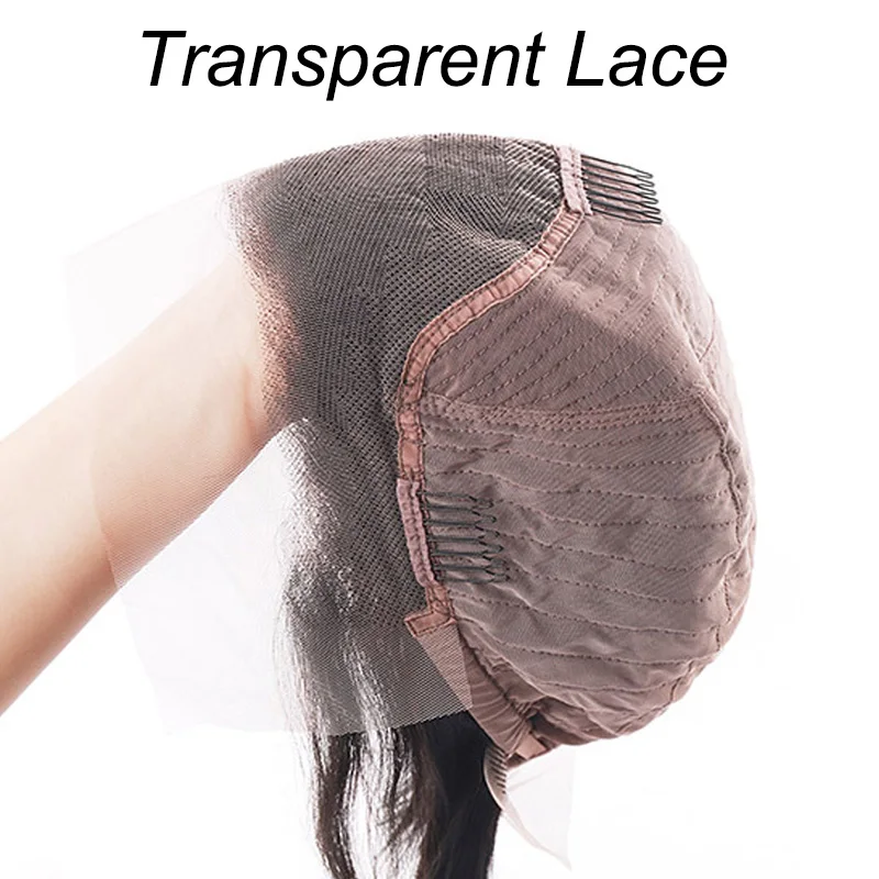 Uwigs бразильская холодная завивка фронта шнурка человеческих волос парики передние парики на кружеве с детскими волосами предварительно сорванные натуральные волосы Remy - Цвет: Transparent Lace
