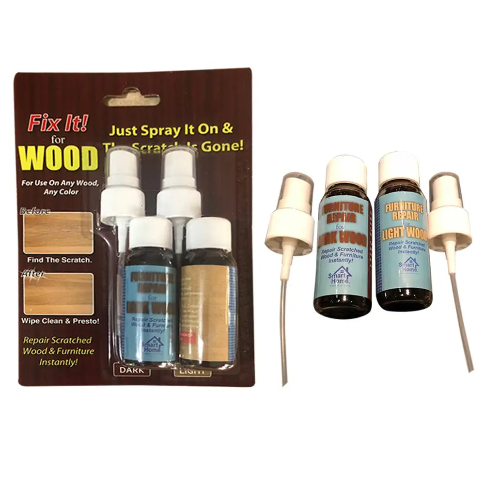 

Wooden Furniture Scratch Repair Remover Set Floor Stain Scratch Restore Kit Two Bottles Of Liquid 40ml