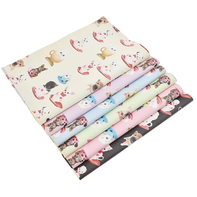 

Cute Cartoon Pattern A4 PU Leather Fabric For DIY Patchwork Children Garment Hair Decor Accessories Materials