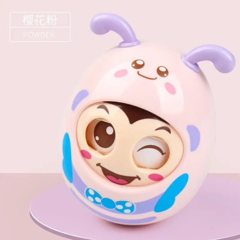 Детская игрушка-неваляшка, кукла с кивком, для девочек 3-6-9-12 месяцев, для раннего образования, развивающие игрушки для детей 0-1 лет - Цвет: Розовый