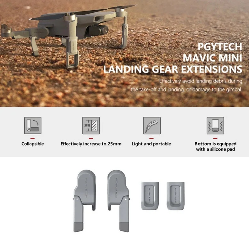PGYTECH DJI Mavic Мини Расширенный посадочный механизм поддержка ног протектор расширения для DJI Mavic мини Дрон аксессуары