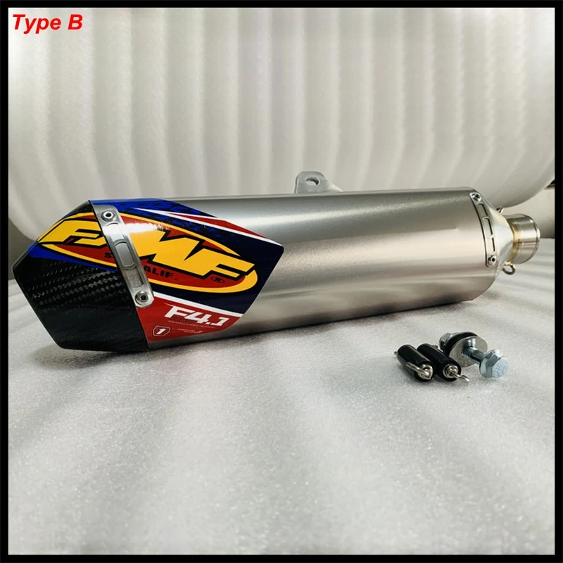 Titanium Alloy Customized ID:51mm/54mm/57mm/61mm/63mm/65mm/67mm/70mm Motorcycle Muffler Exhaust Escape Leakage with Carbon Tip