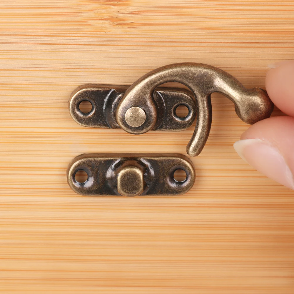 Vintage Metal Hardware Furniture Latch Clasps Lock Padlock Hasp 10Pcs toggle latches jewelry box hasps decorative latches furniture hardware