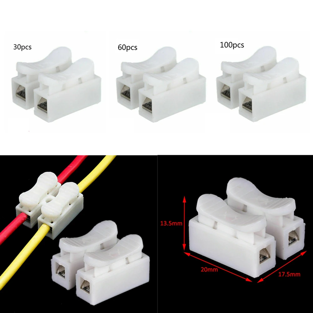 Самоблокирующиеся электрические соединители кабелей быстрый фиксатор соединения провода терминалы подключены к 0,5~ 1.5мм