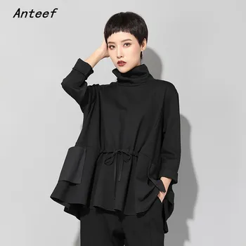 

long sleeve black plus size autumn winter casual loose tee t shirt women t-shirt ladies tshirt clothes 2020 tops streetwear