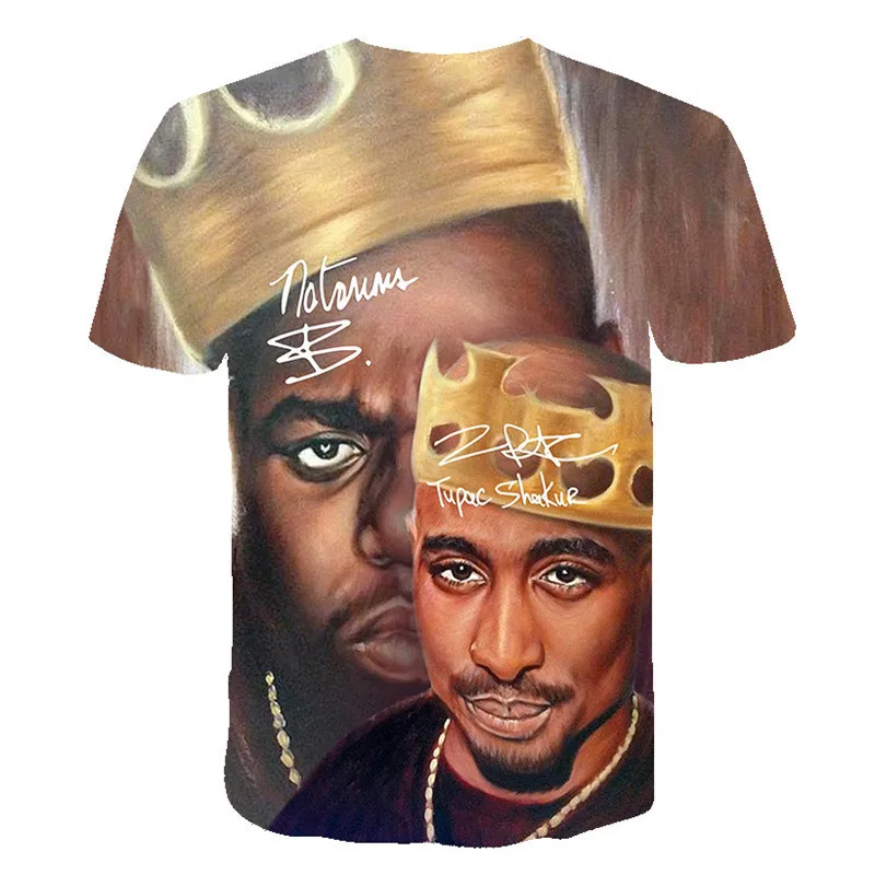 Новая летняя модная мужская и женская футболка Rapper 2pac Tupac 3d принт хип-хоп футболка s Повседневная крутая футболка для мужчин размера плюс 6XL
