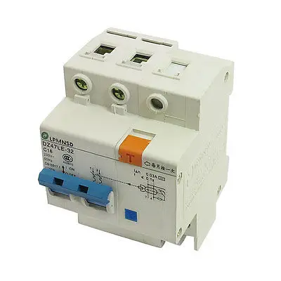 

DZ47LE-32 230VAC 16A 2P 6000A Breaking Capacity Earth Leakage Circuit Breaker