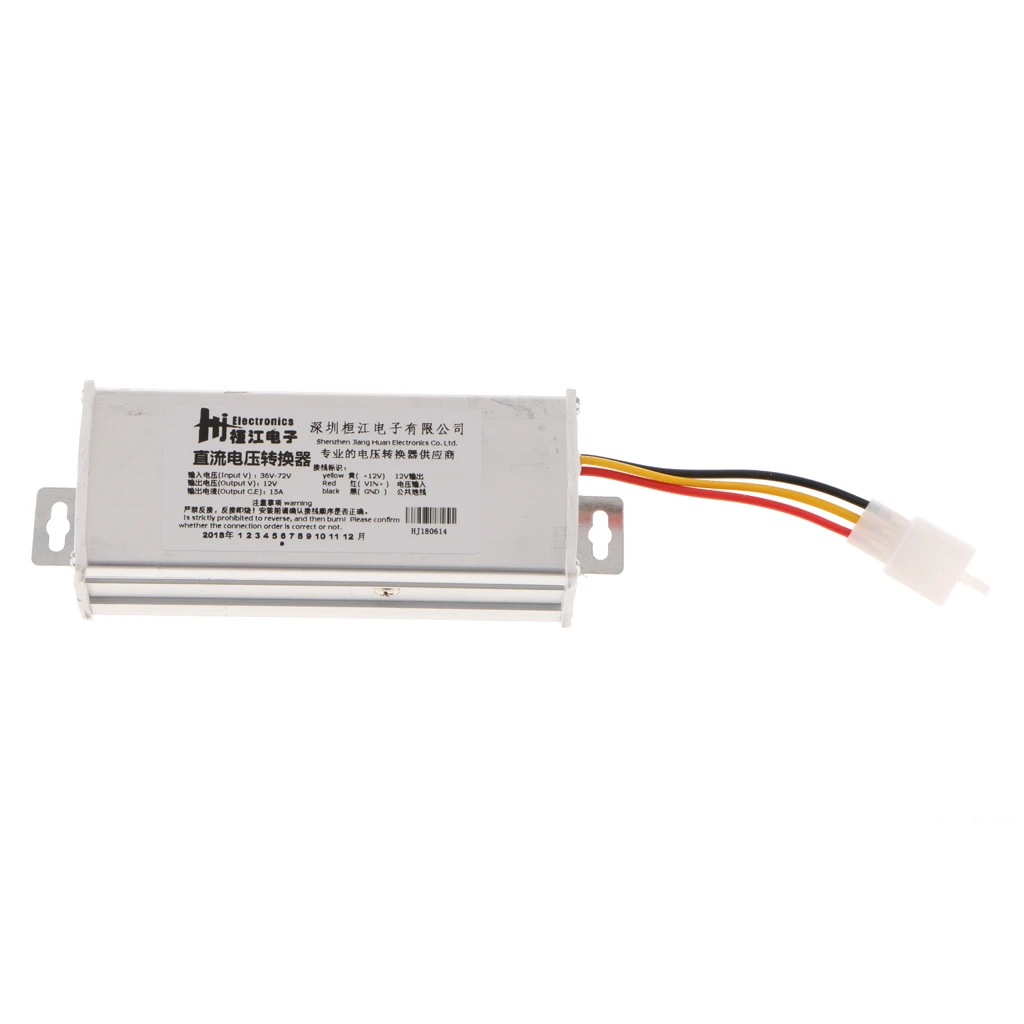 DC/DC Converter Regulator Reducer  36V-72V Step Down to DC 12V 15A 180W Waterproof Power Supply Transformer Volt Module