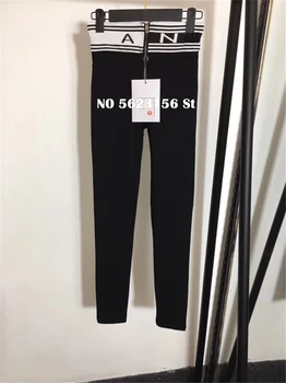 

2020 summer High Street women pants letter zippers Skinny womens pants