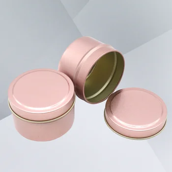 

5 Pcs Candy Boxes Small Round Tinplate Biscuit Container Storage Organizer Storage Tank for Dinner Event