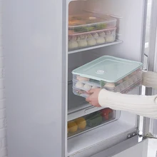 Fresh Refrigerator Organizer Food Storage Multi-layer Frozen Dumplings PP Microwave Safe Without Grid Storage Box Container