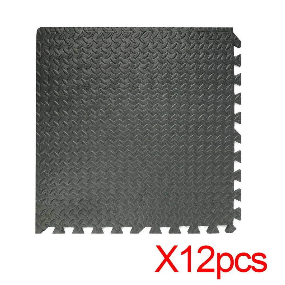 

12 Pieces Professional Interlocking Eva Foam Mats Tiles Gym Shock Absorbing Waterproof Comfortable Interlocking Flooring Mats