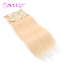 BUGUQI заколки для волос человеческие волосы для наращивания монгольские#613 Remy 16-26 дюймов 100 г волосы для наращивания