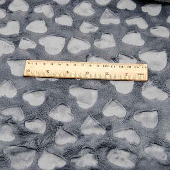

Loving Heart Embossed Ultrasoft Minky Fleece Fabric 1 Meter Micro Mink Baby Blanket Towel Pillow Toy Fabric 100% Polyester