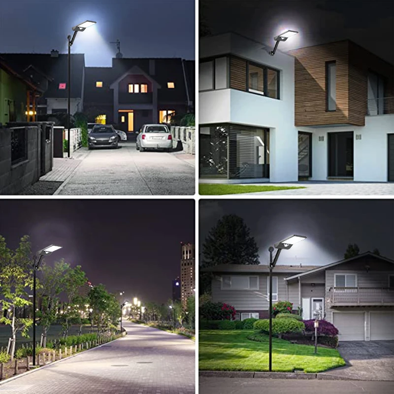 LED Wireless Solar lights 1000LM Solar streetlights for outdoor with remote control Waterproof Solar Light Security Lighting