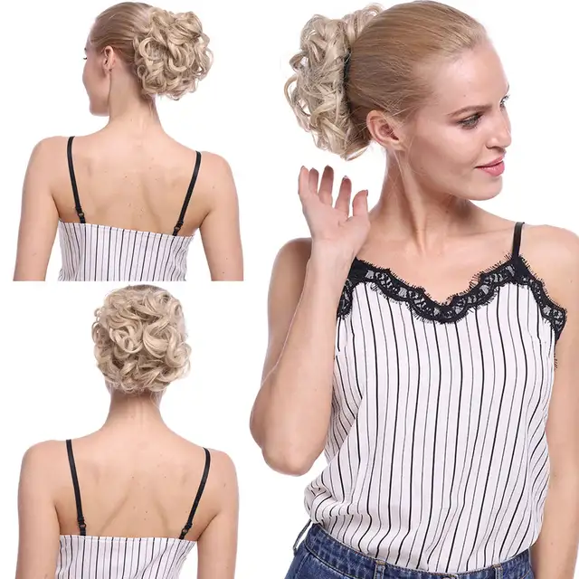 S Noilite 1pcs Synthetic Hair Big Bun Chignon Two Plastic Comb