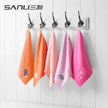 

Sanli Towel Pure Cotton Hand Towel Soft Gauze 32 Zero Twist Kids' Towel Multi-color Kindergarten Face Wash Small Tower
