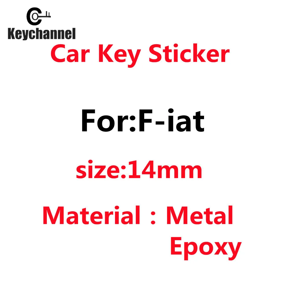2/5PCS 14mm Car Key Sticker Aluminum Black Red Fiat Remote Emblem For KD VVDI 500 Panda | Автомобили и мотоциклы