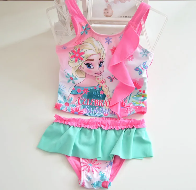 

Micro 2017 New Style KID'S Swimwear Pink Princess Printed zhou zhe qun Split Type Swimwear