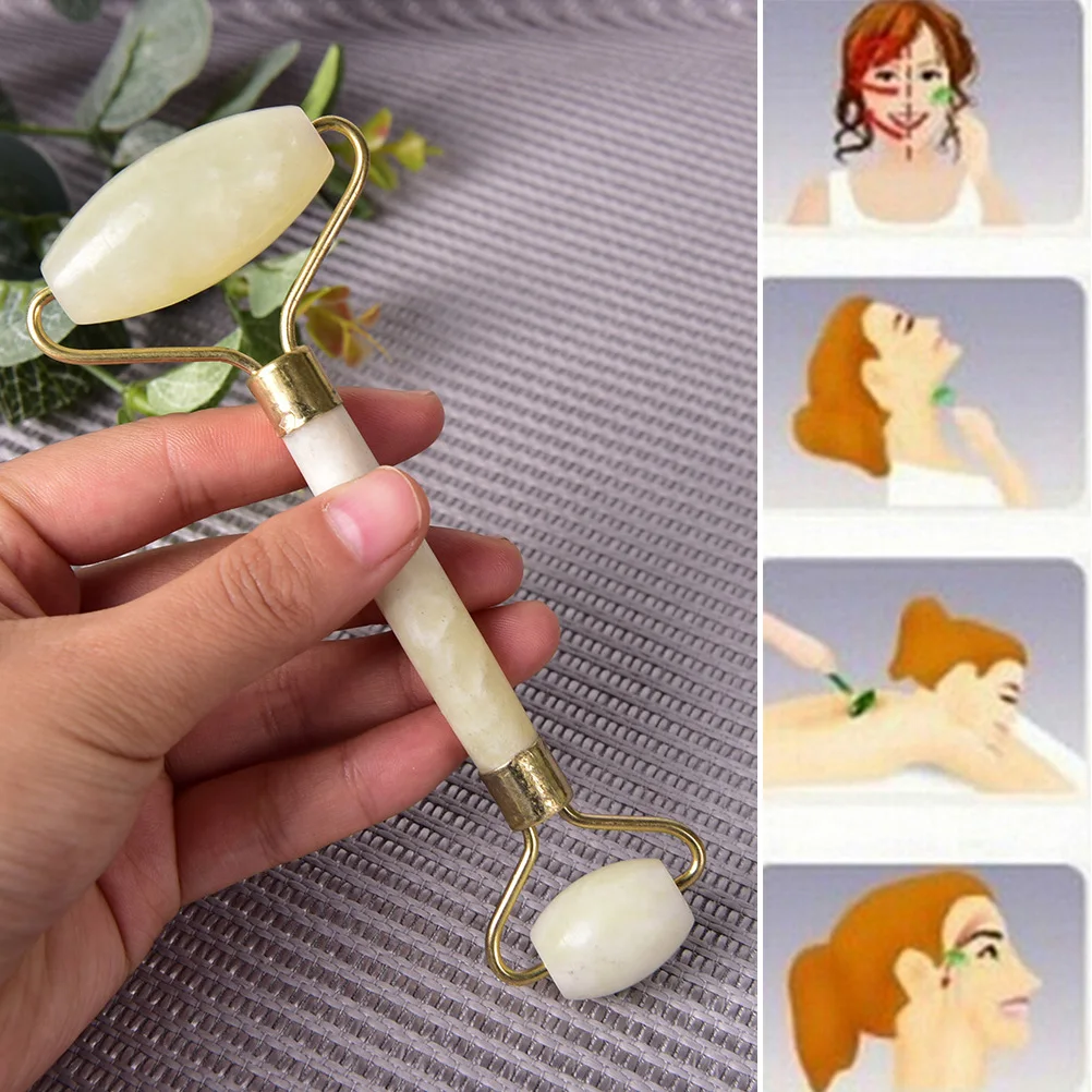 Green Facial Jade Roller Massager Eye Face Neck Relaxation Slimming Tool Jade Roller Massager Face Body Head Neck Foot Stone