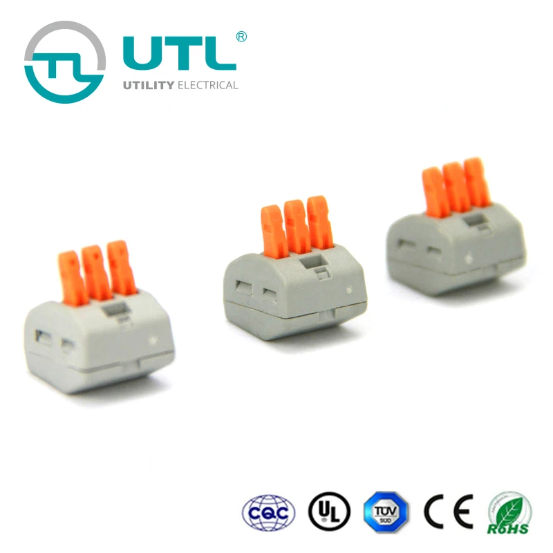 

UTL 2/3/5 Pin Push Plug-In Spring Hard Wire Terminal Block Connectors