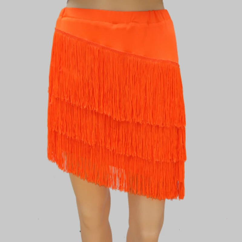 Latin Dance Skirt Sexy Women Chacha Samba Tango Layers Tassels Fringes Dresses Competition Performamnce Salsa Lady Latin Costume dance dress dance skirt