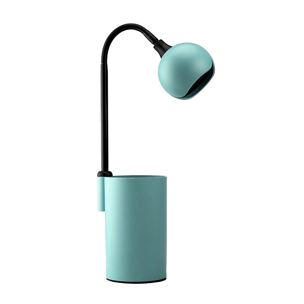 Mint Green 3 Вт Светодиодная настольная лампа для глаз с кнопкой включения и выключения настольная лампа портативный Настольный светильник для детей для чтения прикроватная Спальня - Цвет корпуса: Mint Green
