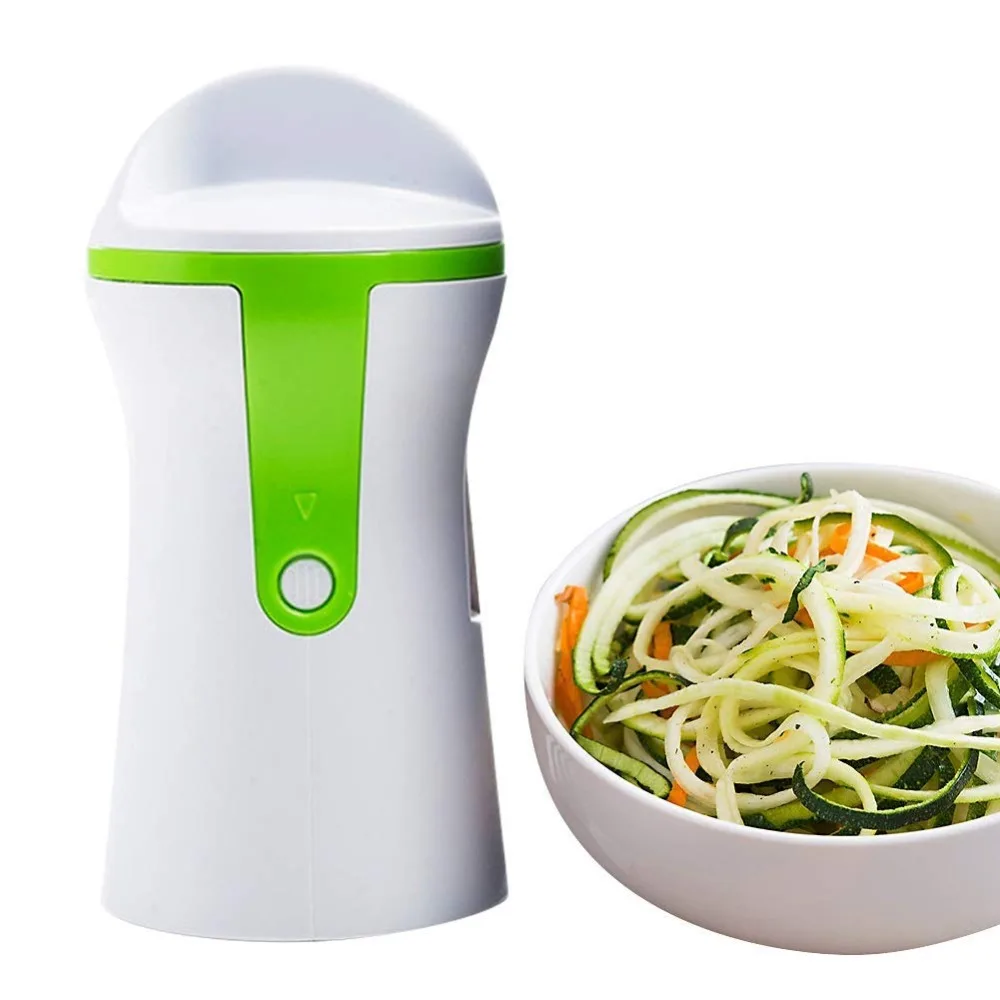 Portable Spiralizer Vegetable Slicer Handheld Spiralizer Peeler Stainless  Steel Spiral Slicer for Potatoes Zucchini Spaghetti - AliExpress