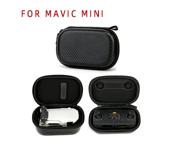 Buy AJU For DJI Mavic Mini Drone Accessories Portable Waterproof PU Nylon Storage Bag Carrying Case Protective Remote Controller Bag 