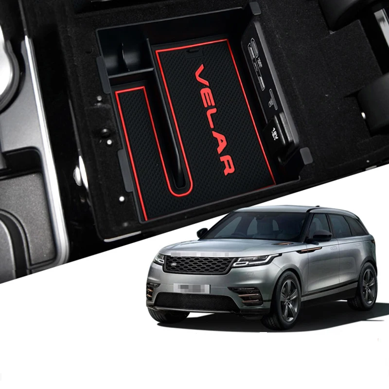 Для Land Rover Range Rover VELAR автомобильные аксессуары Автомобильный Центральный ящик для хранения дверь телефон ящик в подлокотнике для перчаток