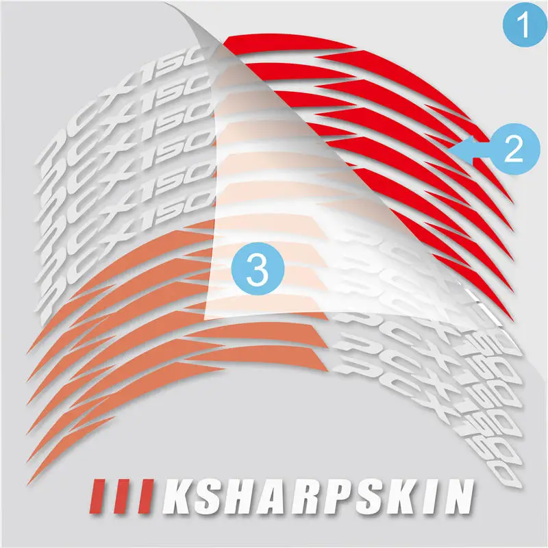 Новая модификация шин, наклейки на мотоцикл, автозапчасти, пленка на колеса, индивидуальная рамка, светоотражающие наклейки для HONDA PCX PCX150