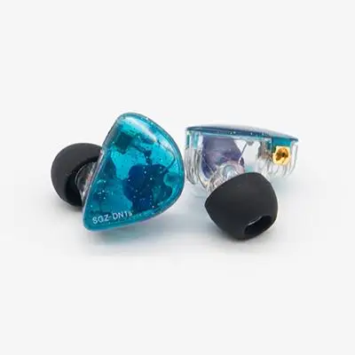 BGVP HIFI Гибридный наушник DN1S MMCX съемный интерфейс Сбалансированный Арматура Динамический драйвер IEMs Смола оболочки многоцветный с кабелем - Цвет: Transparent Blue