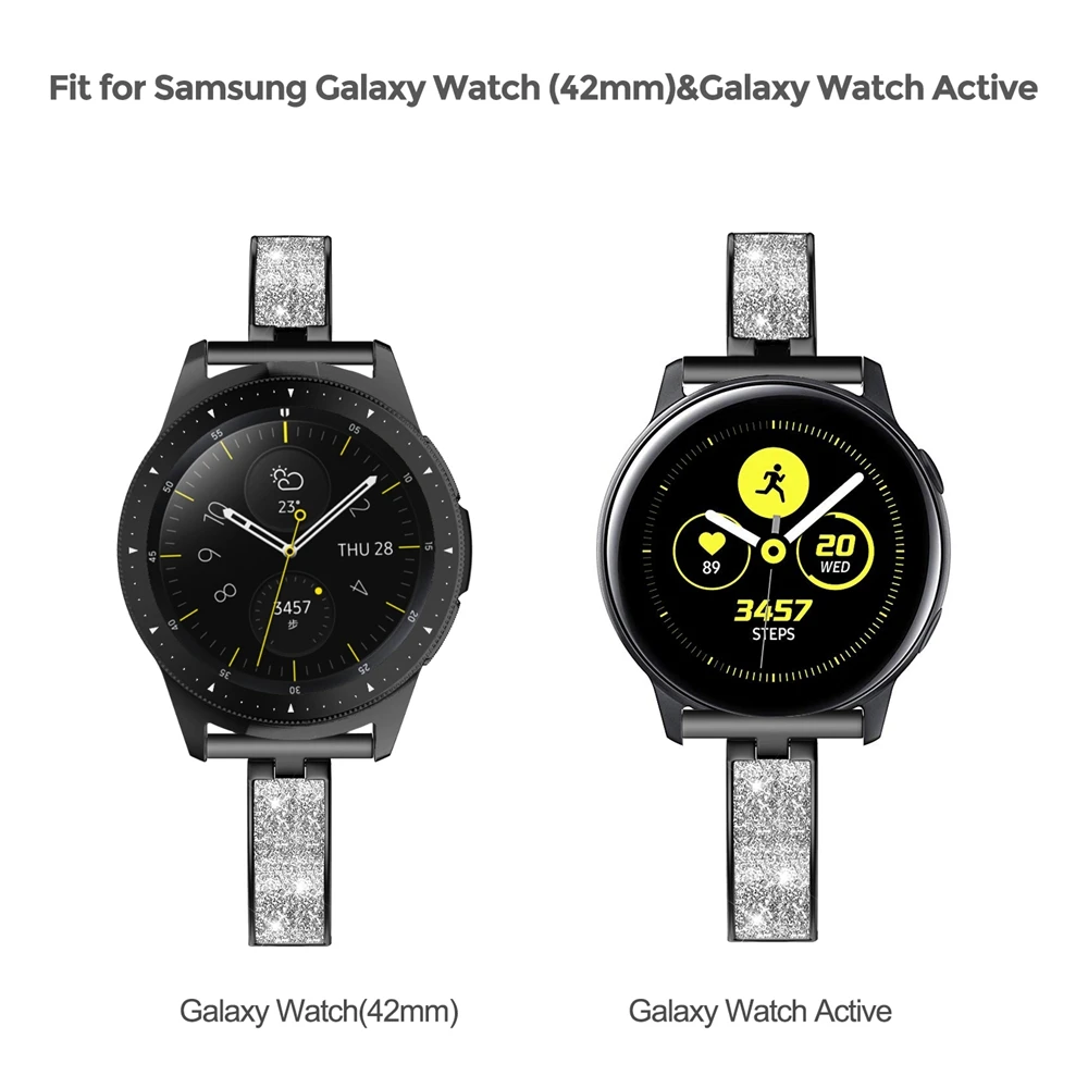 Модный ремешок для samsung Galaxy Watch 42 мм ремешки для женщин сменный Браслет металлический ремешок для gear S2 Classic/gear Sport