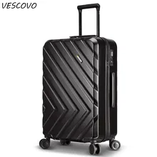 VESCOVO 2" 24" 26 дюймов Высокое качество алюминиевая рама багаж на колёсиках мужской бизнес Дорожный чемодан женская сумка на колесиках