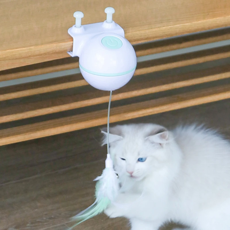 Смешная игрушка для питомца собака кошка USB электрическая звуковая игрушка с пером колокольчик головоломка интерактивная обучающая игрушка для кошек товары для домашних животных