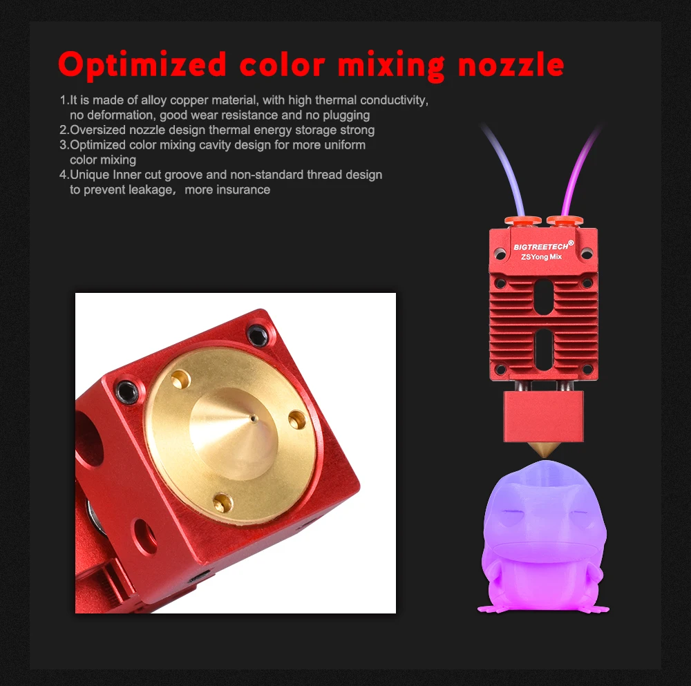 2 In 1 Out Hotend Mixed Color 3D Printer Parts J-head Bowden Extruder 12/24V 1.75MM Filament Replace Thermistor VS V6 Hotend best stepper motor for 3d printer