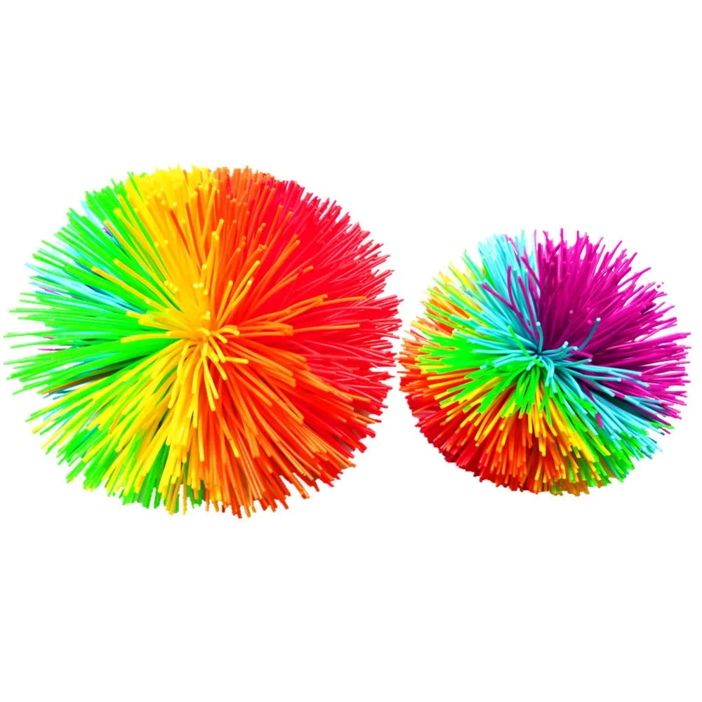 6cm/ 9cm Colorful Rubber Wire Ball Toys For Kids Anti Stress Stretchy
