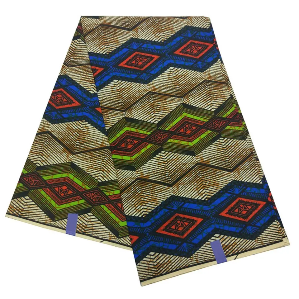 Нигерийская Анкара ткань высокого качества настоящий воск ткань с Африканским принтом хлопок гарантированный настоящий голландский воск для платья LBL-147