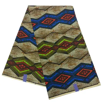 

Nigerian Ankara fabric high quality veritable wax prints fabric African 100% cotton guaranteed real wax for dress LBL-147