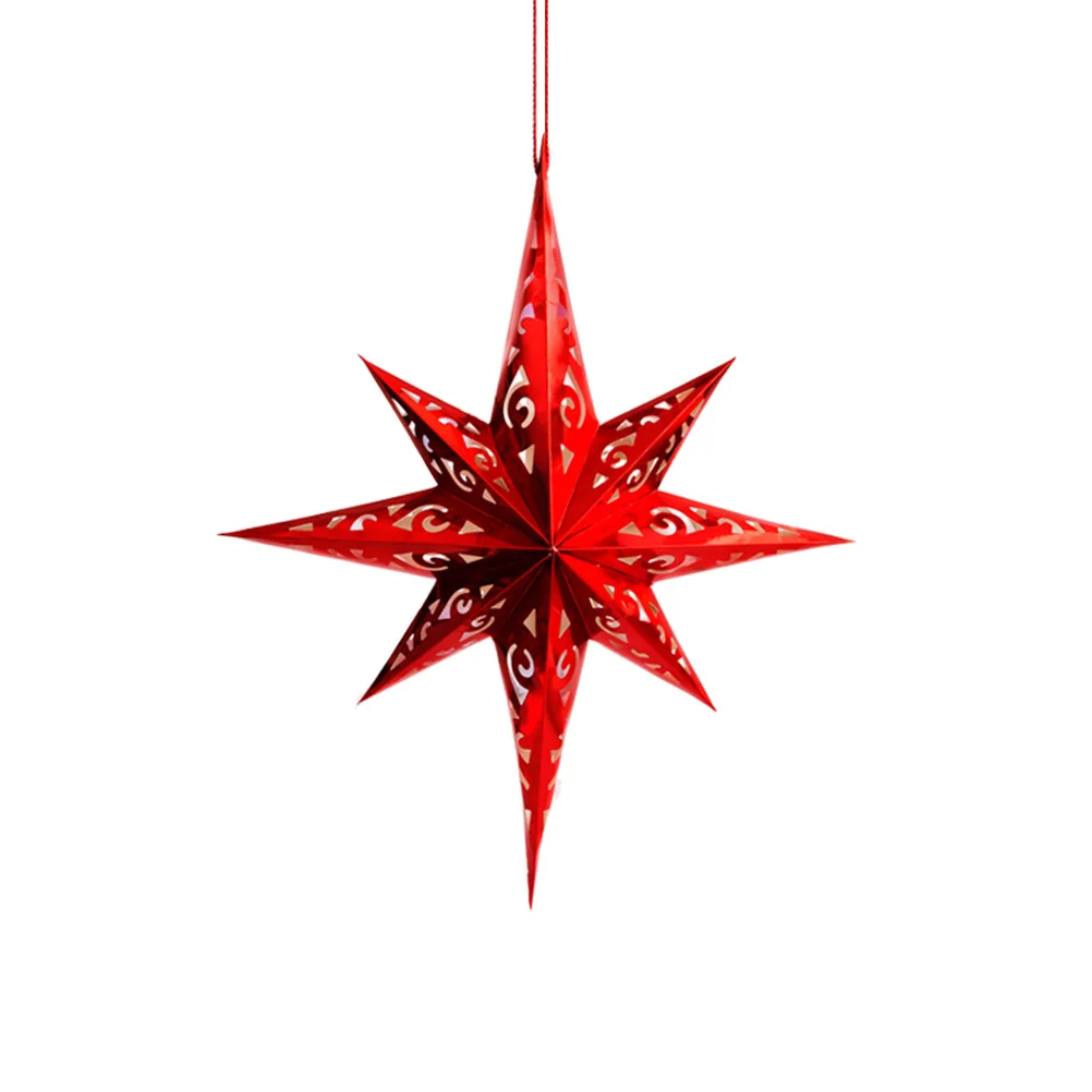 Рождественский Бумажный анис, звезда, висячие лампы, свадебные украшения на день рождения, елочные украшения, вечерние принадлежности - Цвет: Насыщенный сапфировый