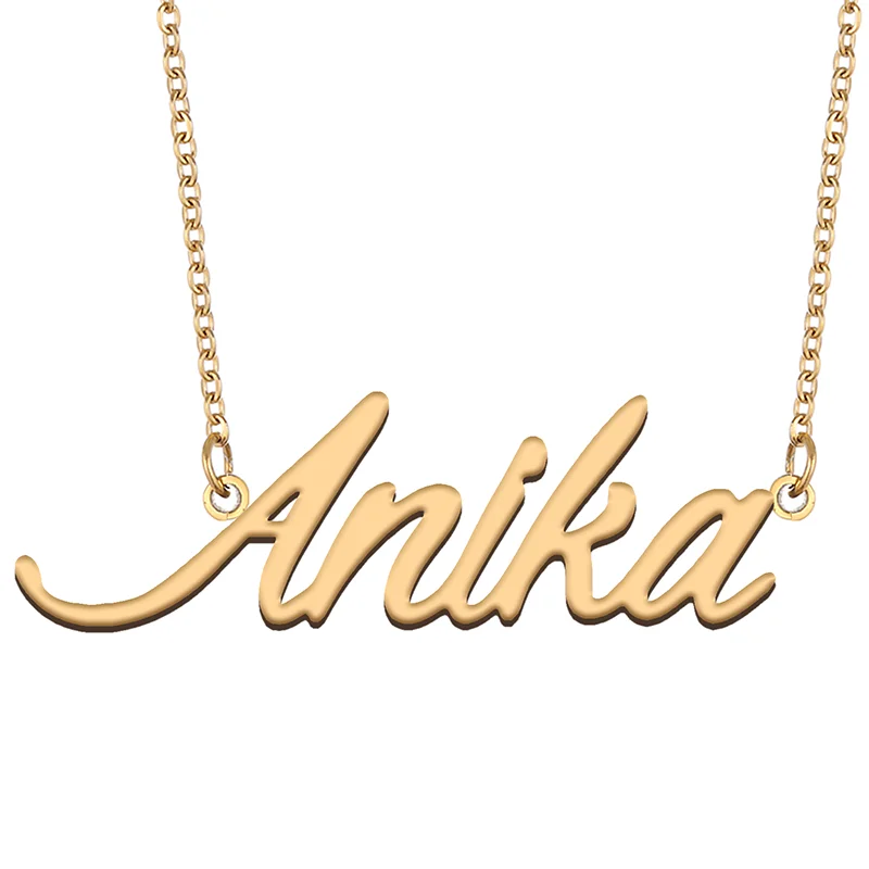 

Ожерелье с именем Аника для членов семьи, подарки на день рождения лучшего друга на Рождество, День матери, День святого Валентина