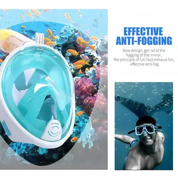 

Swimming Mask Dry Submersible Mask Breather Pipe Diving 3 Colors Full Face Breathing Tool Natatorium