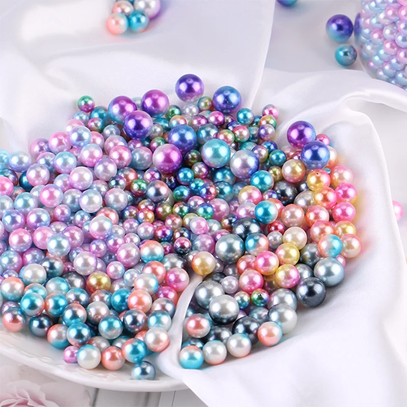 150Pcs/Pack Mix Size 3/4/5/6/8mm Beads With Hole Colorful Pearls