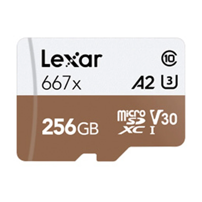 Lexar слот для карт памяти до 100 МБ/с. микро SD карты 667x Class 10 256GB карты 128 ГБ Бесплатный адаптер для беспилотная спортивная видеокамера