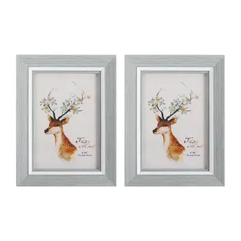 

2Pcs Bracket Photo Frames Creative Nordic Style Rustic Picture Holder Photo Holder Picture Frame for Living Room Office Bedroom
